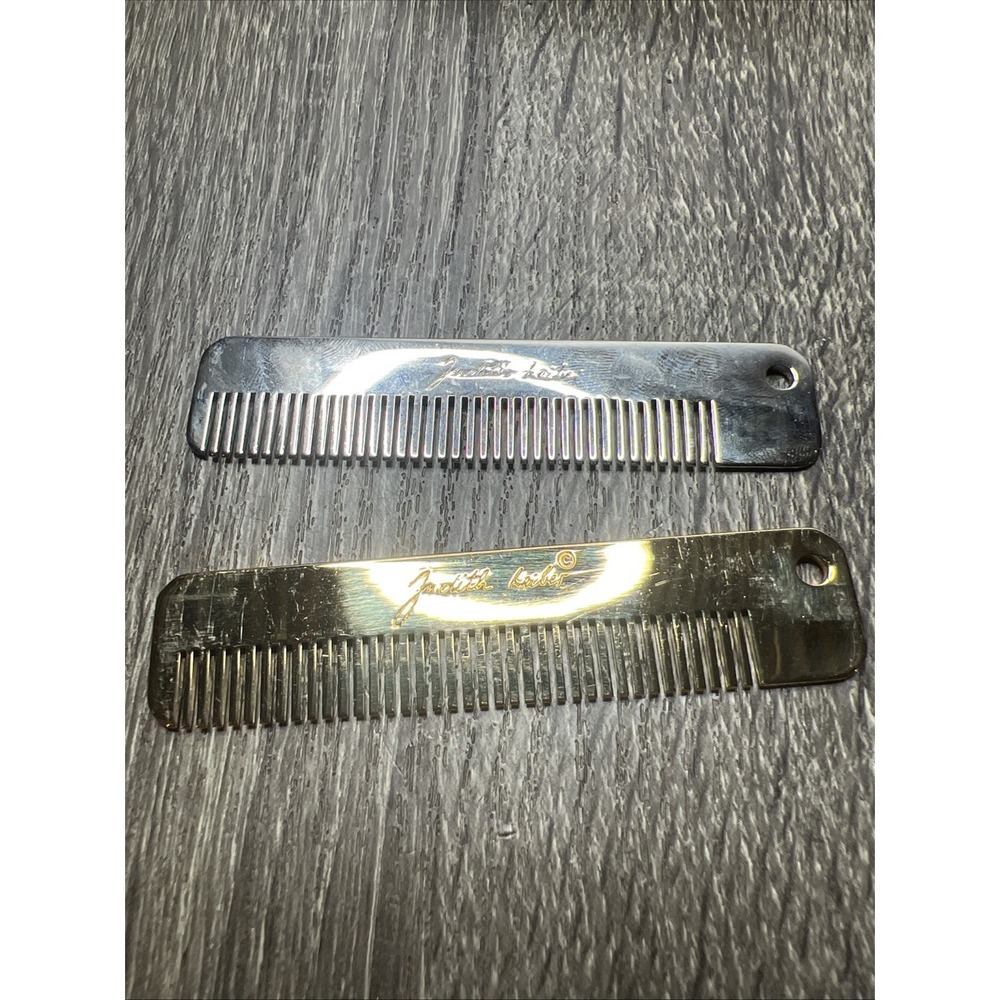 Judith Leiber Gold + Silver Travel Comb without Tassel - Made in Italy Keychain